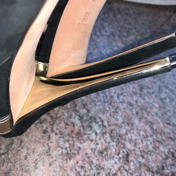 Marciano black suede open toe heels size 6 - Picture 13 of 14
